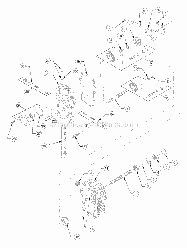 Hydrostatic Pump 618-3243 Diagram and Parts List for 2166 13A-214G100, 13A-254G100 Cub Cadet Lawn Tractor